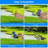 2Pcs Fishing Rod Holders For Bank Fishing 360° Omni-Directional Stainless Steel Detachable Fishing Pole Holders for Ground Beach Sand Stand Summer Fis