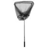 Foldable Fish Landing Net Collapsible Handle Fishing Net with 38.6in-67in Aluminum Alloy Telescopic Pole for Kayak Fly Catfish Bass Crab Trout Fishing