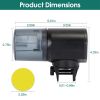 Automatic Fish Feeder 8.45OZ Capacity Electric Fish Food Dispenser for Fish Tank Aquarium Moisture-Proof Fish Feed Timer with 4 Programmable Modes Adj
