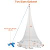 6ft Radius Fishing Cast Net Bait Trap Easy Throw Heavy Duty Hand Cast Net with Chain Sinker Bottom Spread