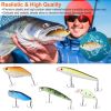 101Pcs Fishing Lures Kit Soft Plastic Fishing Baits Set Spoon Fishing Gear Tackle with Soft Worms Crankbaits Box for Freshwater Saltwater to Bait Bass