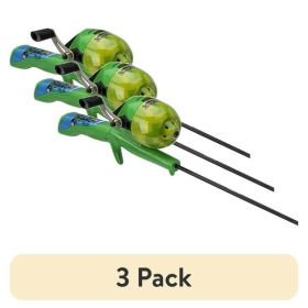 Kid Casters Minecraft Youth Fishing Spincast Fiberglass Combo, 3 Pack