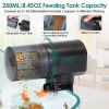 Automatic Fish Feeder 8.45OZ Capacity Electric Fish Food Dispenser for Fish Tank Aquarium Moisture-Proof Fish Feed Timer with 4 Programmable Modes Adj