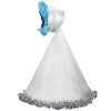 6ft Radius Fishing Cast Net Bait Trap Easy Throw Heavy Duty Hand Cast Net with Chain Sinker Bottom Spread