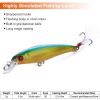 10Pcs Fishing Lures Kit Spoon Lures Hard Spinner Baits w/ Two Triple Hook for Trout Bass Walleye