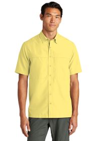 Port Authority Short Sleeve UV Daybreak Shirt W961 (Color: Yellow, size: L)