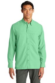 Port Authority Long Sleeve UV Daybreak Shirt W960 (Color: Bright Seafoam, size: M)
