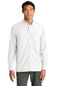 Port Authority Long Sleeve UV Daybreak Shirt W960 (Color: White, size: L)