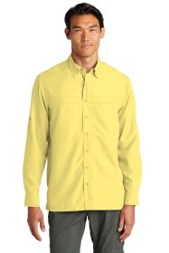 Port Authority Long Sleeve UV Daybreak Shirt W960 (Color: Yellow, size: XL)