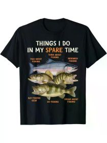 Funny Fishing Apparel for Men, Youth And Boys Bass Lovers T-Shirt Clothing (Color: Black, size: XL)